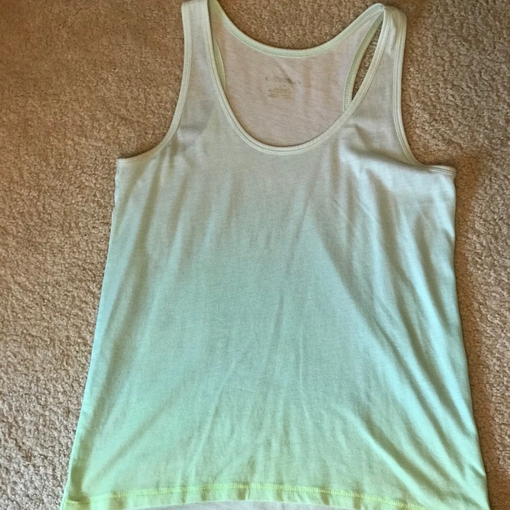Xhilaration Teal and green ombré tank top